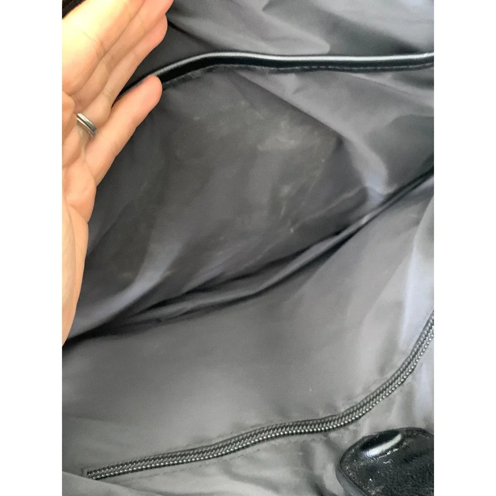 Fawn Design Black large Faux Leather Tote Minimalist diaper bag Shoulder black